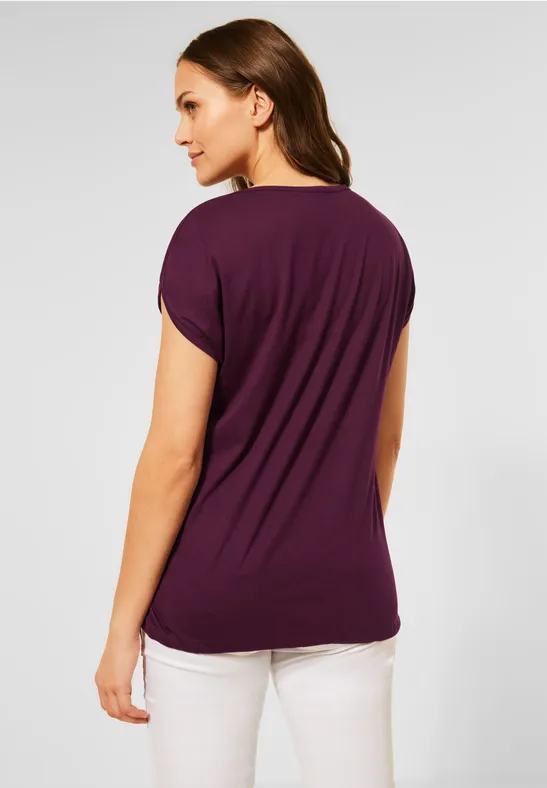 T-shirt de couleur unie berry juice red