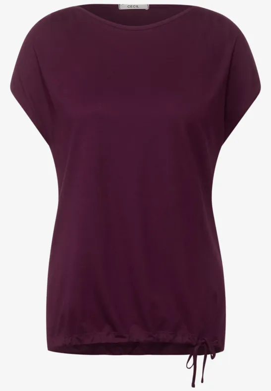 T-shirt de couleur unie berry juice red