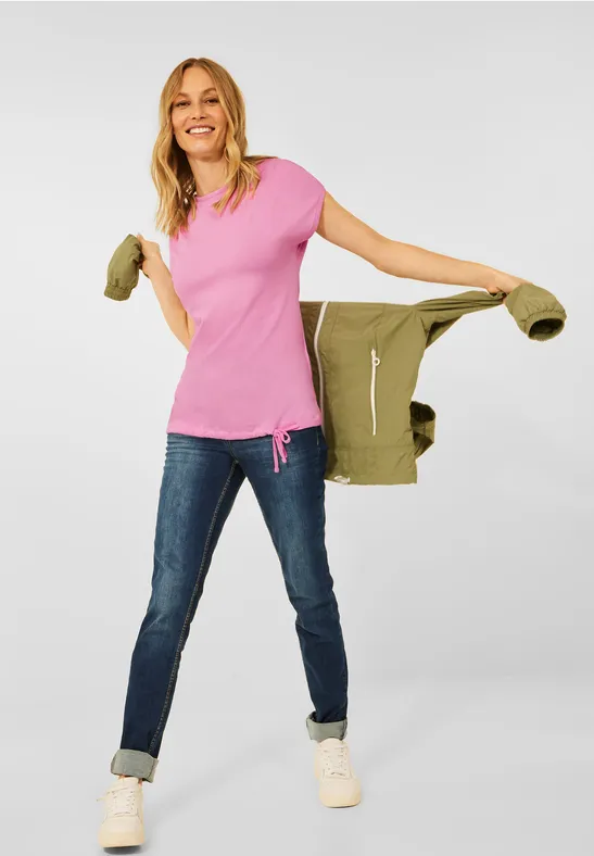 T-Shirt in Unifarbe light pink
