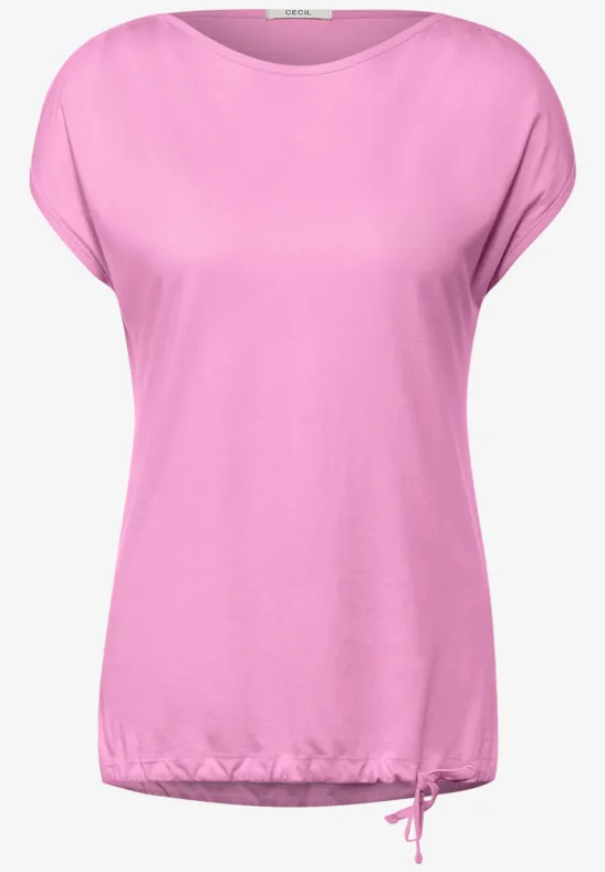 T-Shirt in Unifarbe light pink