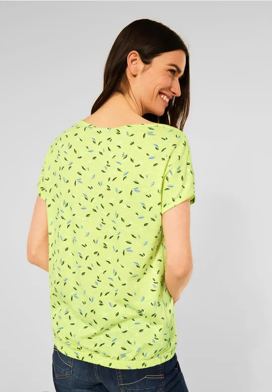 T-shirt à imprimé minimaliste soft lemon yellow