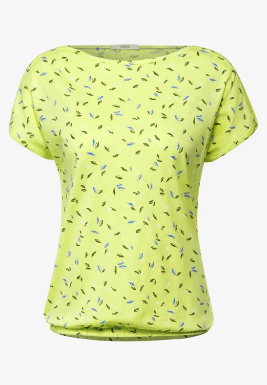 T-shirt à imprimé minimaliste soft lemon yellow