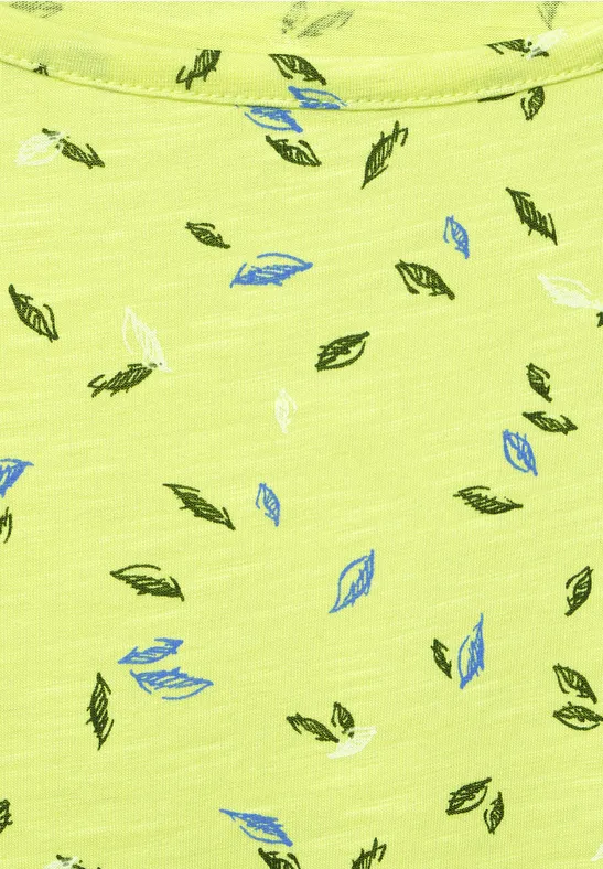 T-shirt à imprimé minimaliste soft lemon yellow
