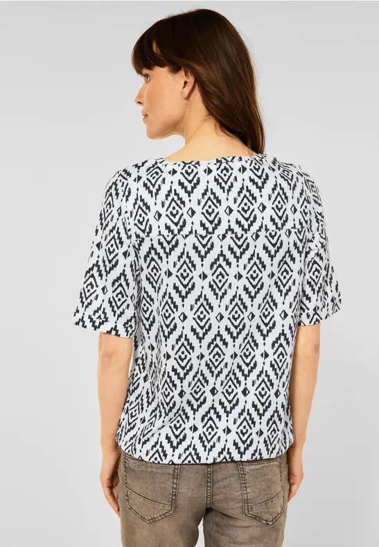 Tunikashirt mit Print vanilla white