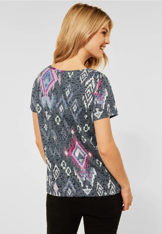 T-shirt aspect dévoré burn out carbon grey