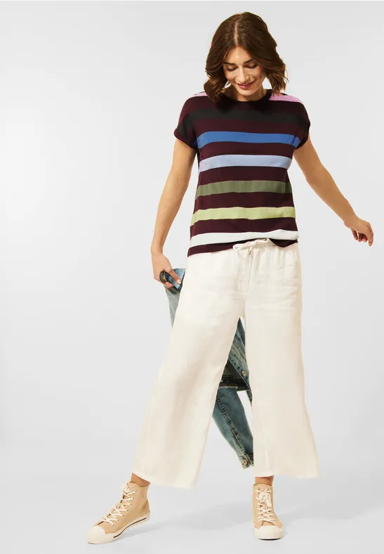 Multicolour T-shirt berry juice red