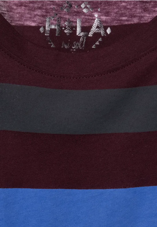 Multicolour T-shirt berry juice red