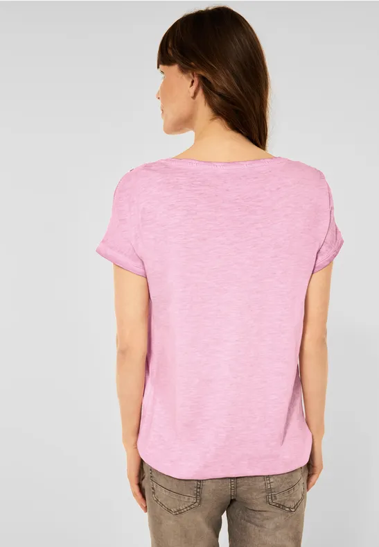 T-shirt met knoopdetails light pink