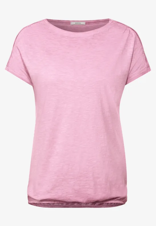 T-shirt met knoopdetails light pink