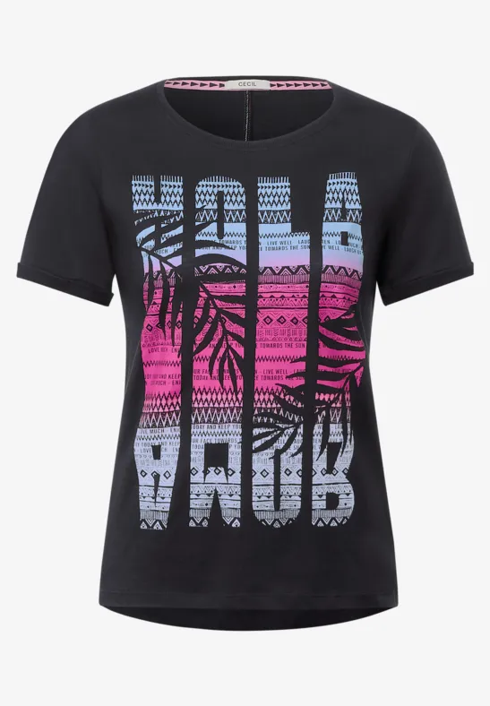 T-shirt à imprimé carbon grey