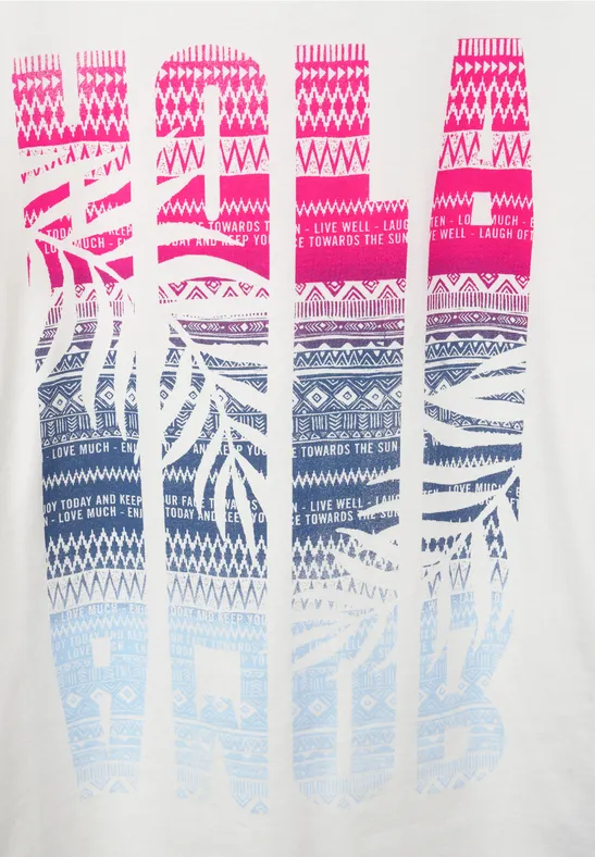 T-Shirt mit Print vanilla white