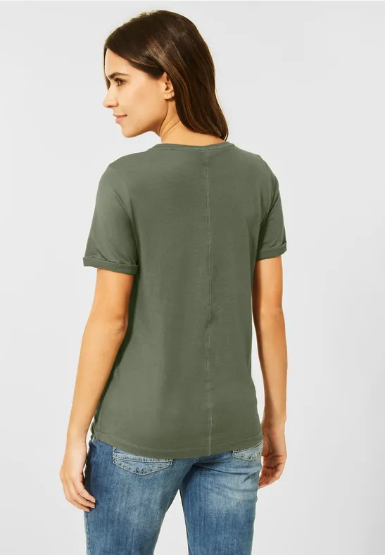 T-shirt met print desert olive green