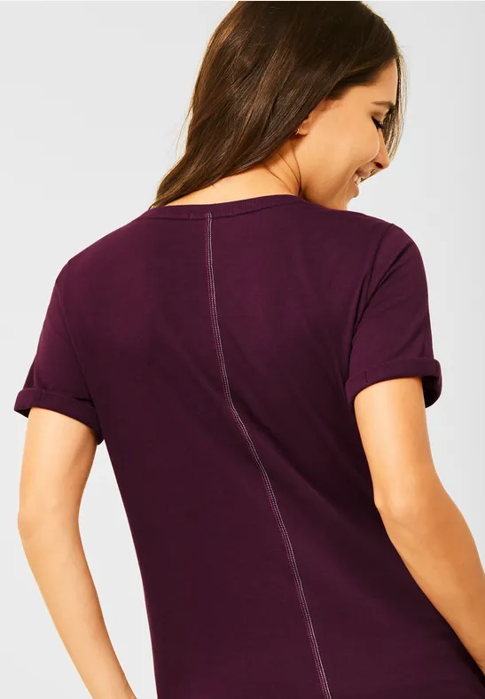 T-shirt met print berry juice red