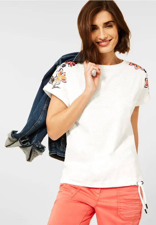 T-Shirt mit Print vanilla white