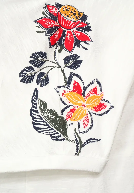 T-Shirt mit Print vanilla white