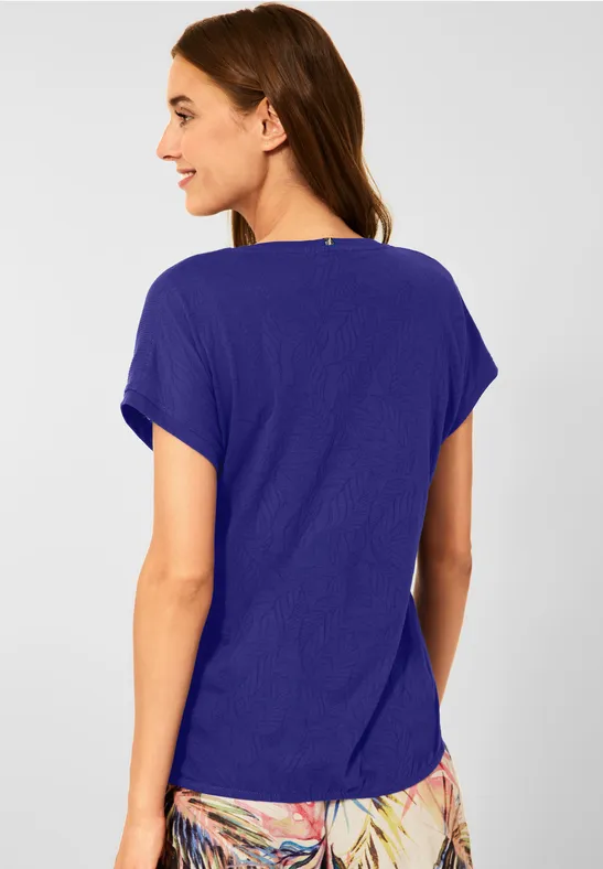 T-shirt aspect burn-out burn out intense blue