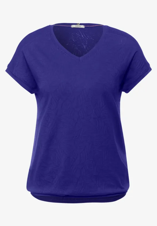 T-shirt aspect burn-out burn out intense blue