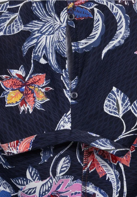 T-shirt avec bouton décoratif deep blue