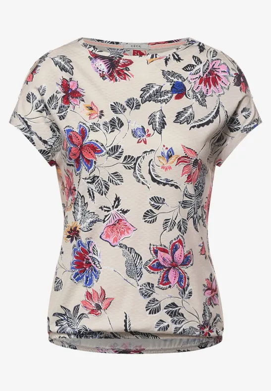 T-Shirt mit Knopfdetail vanilla white