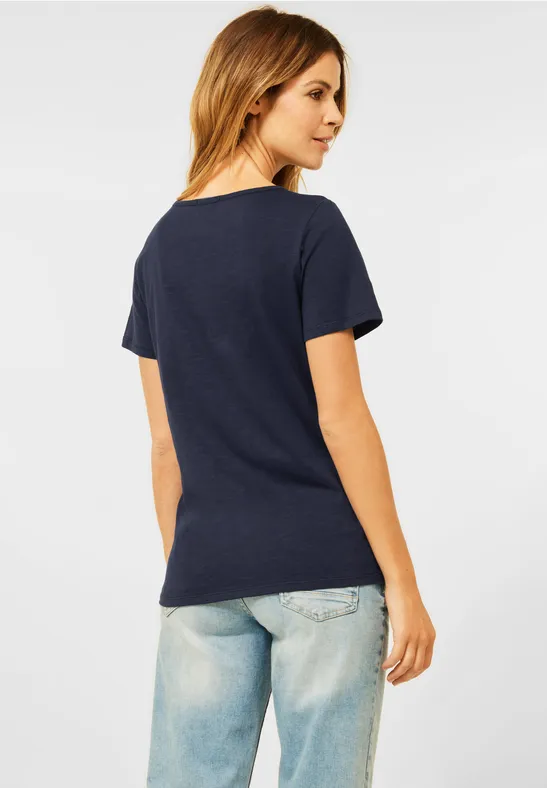 T-shirt met fotoprint deep blue
