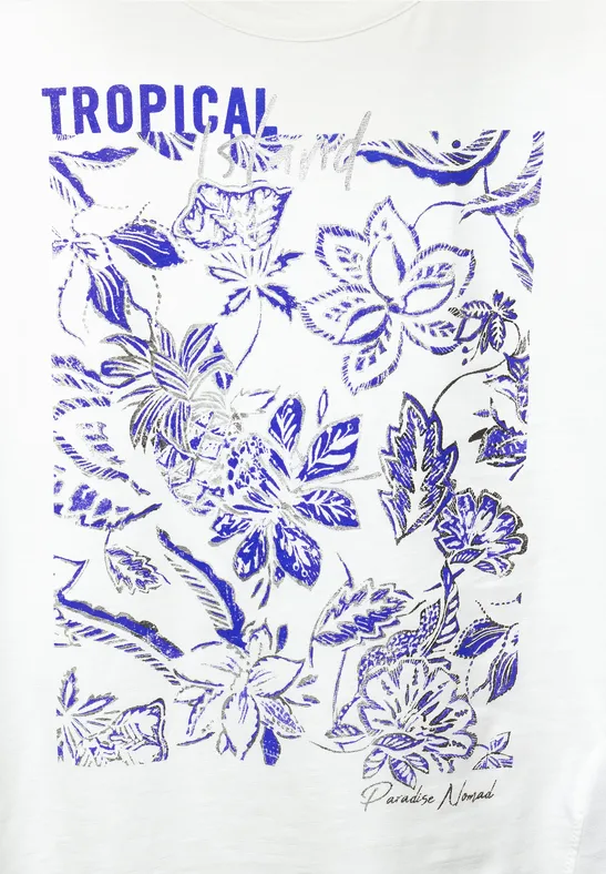 T-shirt met fotoprint vanilla white