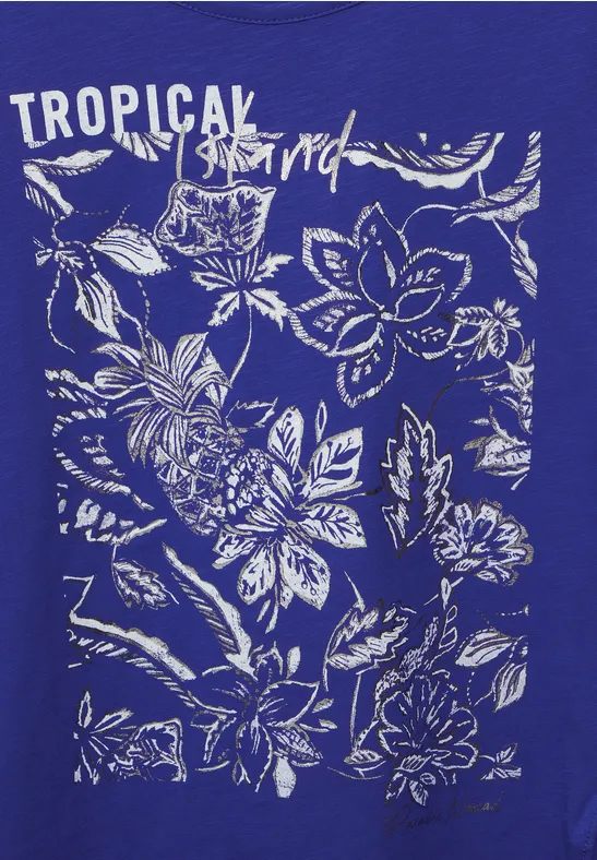 T-shirt met fotoprint intense blue