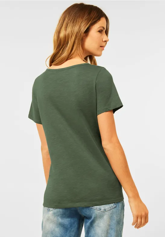 T-shirt met fotoprint desert olive green