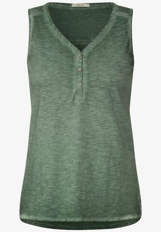 Top in Unifarbe desert olive green