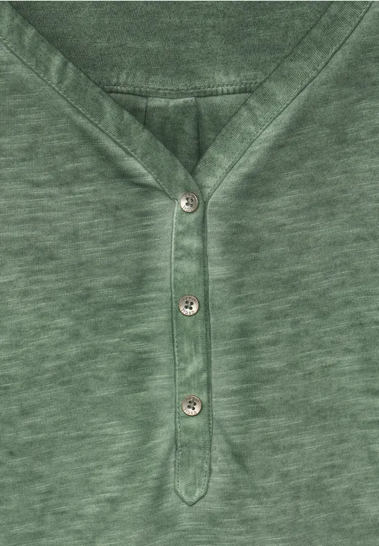 Top in Unifarbe desert olive green