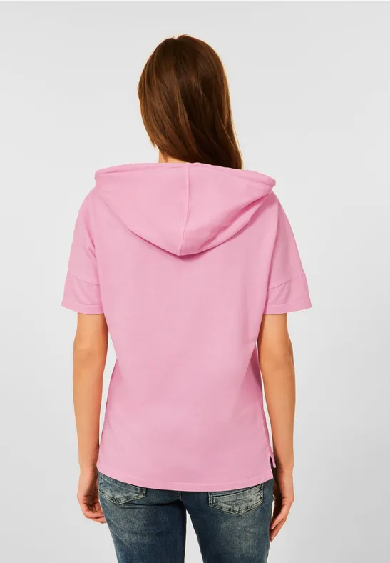 T-Shirt mit Kapuze light pink