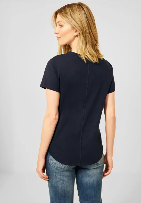 T-shirt met gestreept patroon deep blue
