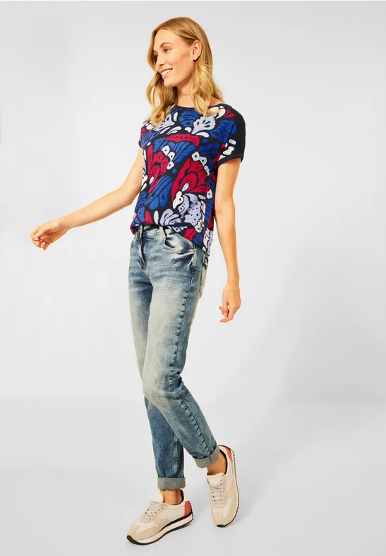 T-shirt avec imprimé deep blue