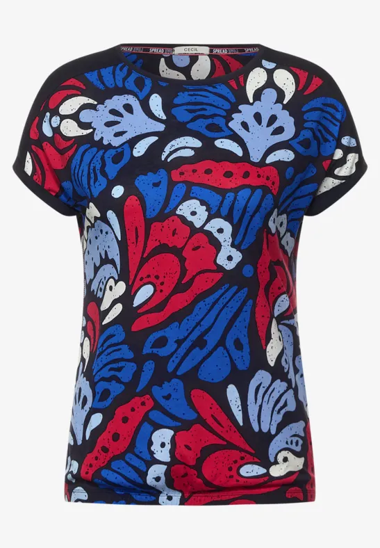 T-shirt avec imprimé deep blue