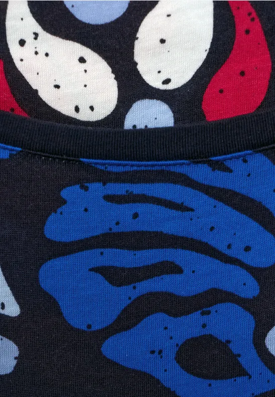 T-shirt avec imprimé deep blue