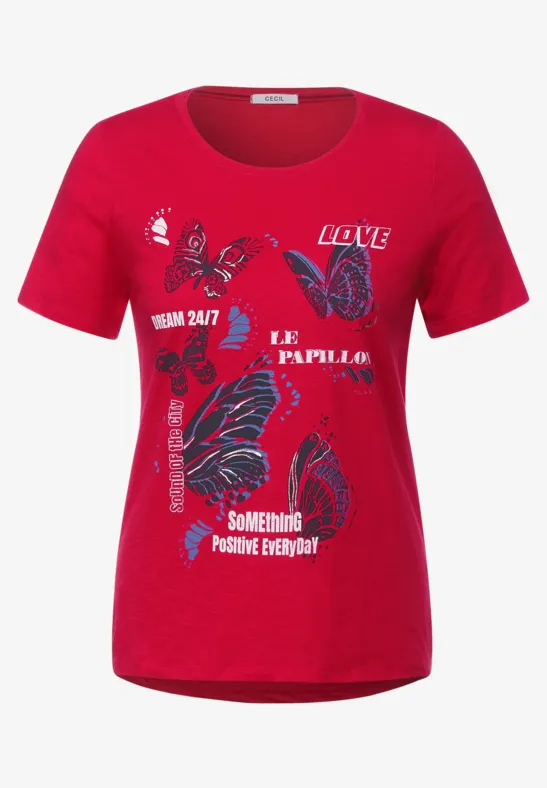 T-Shirt mit Fotoprint hot red