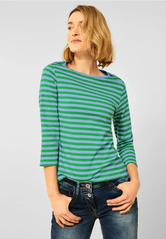 Shirt met gestreept patroon tranquil blue