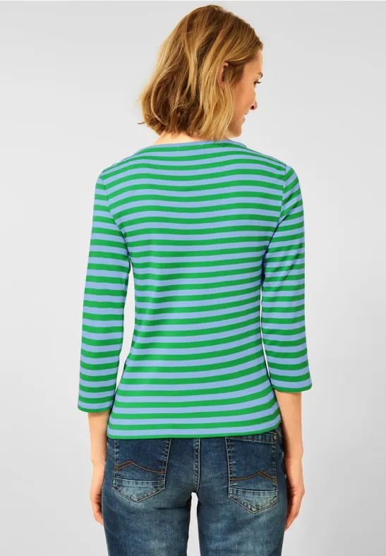 Shirt met gestreept patroon tranquil blue