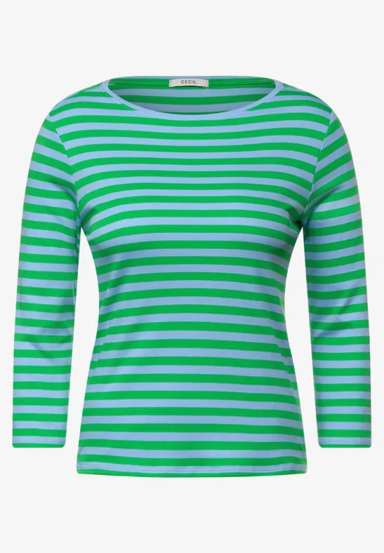 Shirt met gestreept patroon tranquil blue