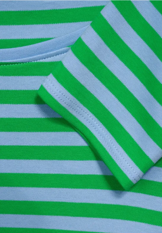 Shirt met gestreept patroon tranquil blue