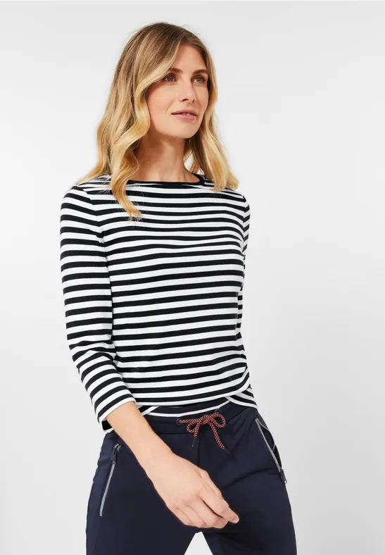 Shirt met gestreept patroon night sky blue