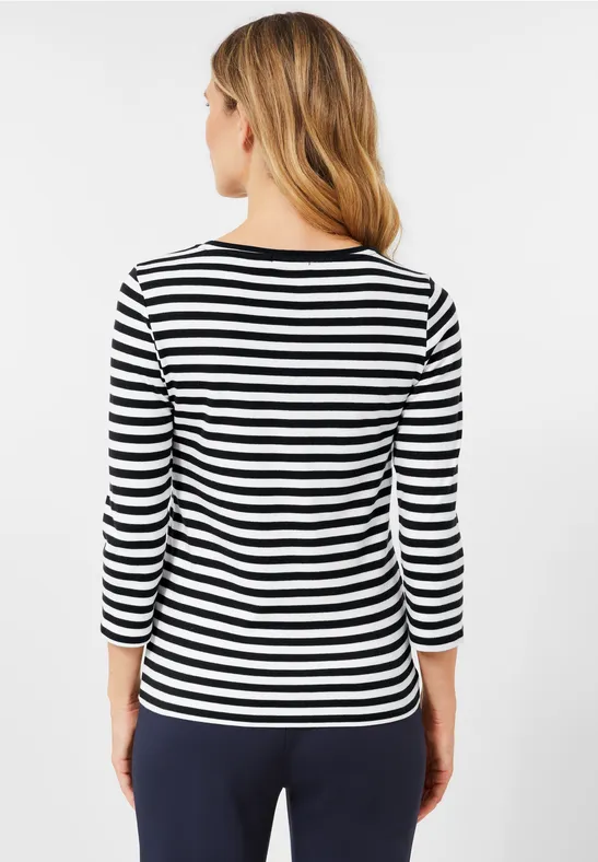 Shirt met gestreept patroon night sky blue