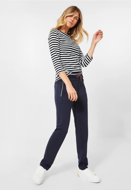 Shirt met gestreept patroon night sky blue