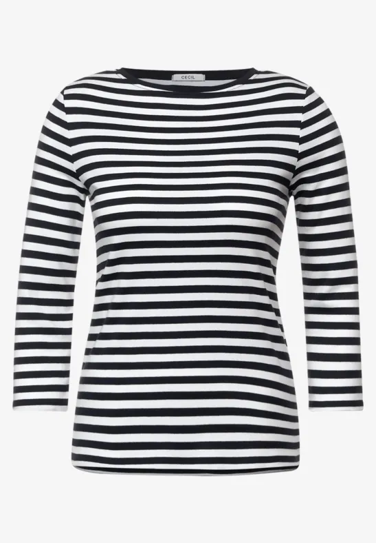 Shirt met gestreept patroon night sky blue