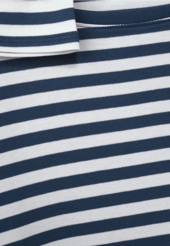 Shirt met gestreept patroon mid blue