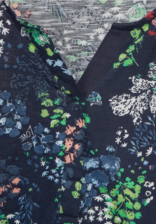 T-shirt style tunique deep blue