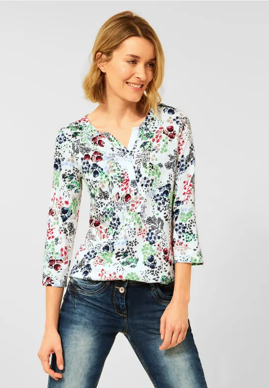 Shirt in tuniek-style vanilla white