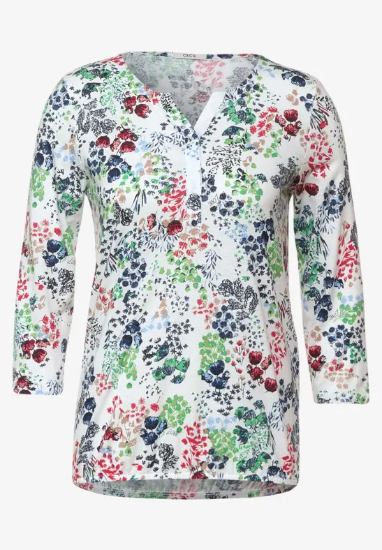 Shirt in tuniek-style vanilla white