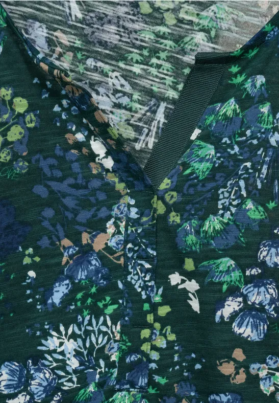 Shirt in tuniek-style ponderosa pine green