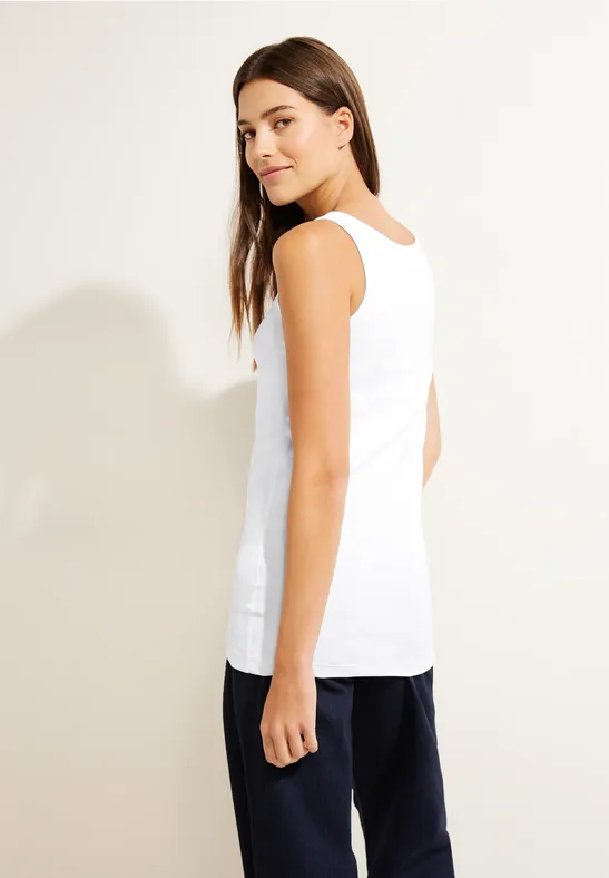 Longtop in Unifarbe White