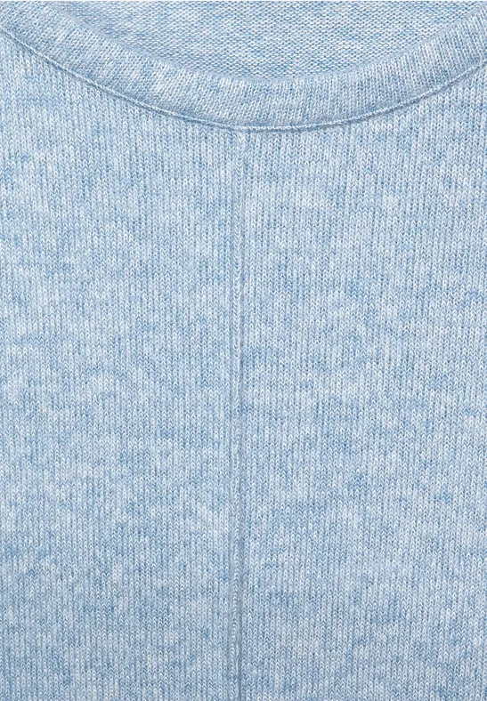 Cosy shirt in gemengde look tender blue melange